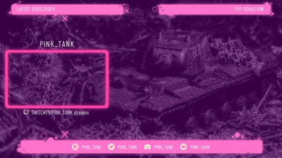 Twitch Overlay Generator with Neon Panels 1242b