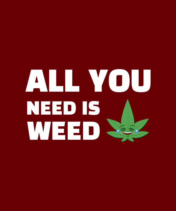 Placeit - Cartoonish T-Shirt Design Template with Pro-Cannabis Theme