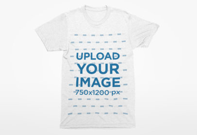 Heather T-Shirt Mockup Against a Flat Background