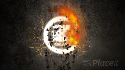 Gaming Intro Maker for a Logo Reveal with Fire Animations 