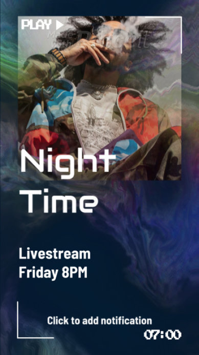 Instagram Story Video Maker to Announce a Night-Time Livestream