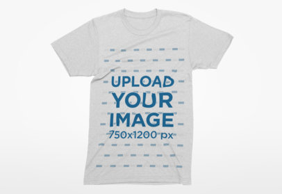 Simple Crewneck T-Shirt Mockup over a Flat Background