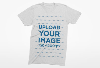 Mockup of a T-Shirt with a Plain Background