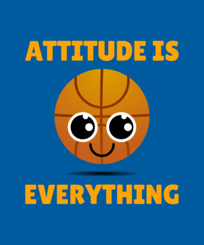 T-Shirt Design Maker Featuring a Basketball Cartoon Graphic