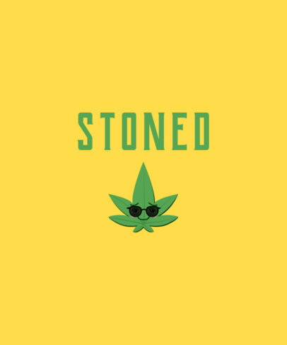 T-Shirt Design Generator with a Marijuana Leaf Cartoon