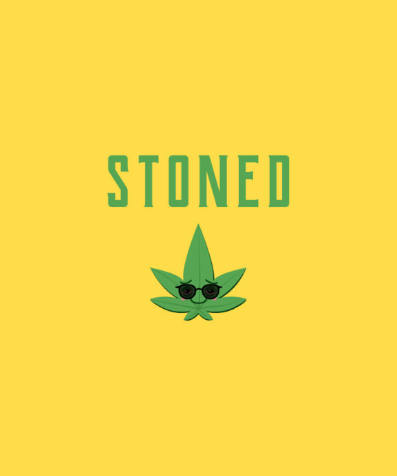 Placeit - T-Shirt Design Generator with a Marijuana Leaf Cartoon