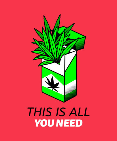 Illustrated T-Shirt Design Generator with a Cannabis Pack 