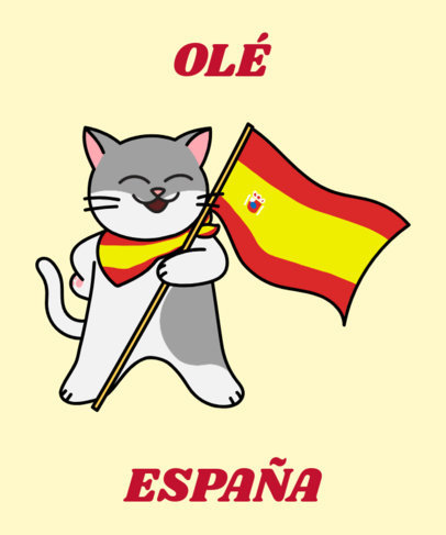 Spanish T-Shirt Design Generator with a Joyful Cat Cartoon