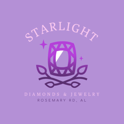 Jewelry Logo Maker with an Abstract Gem Illustration