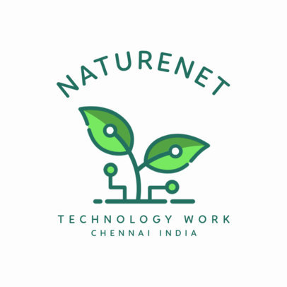 Logo Template for a Nature-Friendly Tech Company