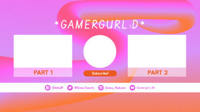 YouTube End Card Generator with Bubblegum Style 1428b