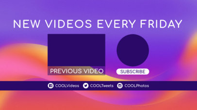 Colorful YouTube End Card Template