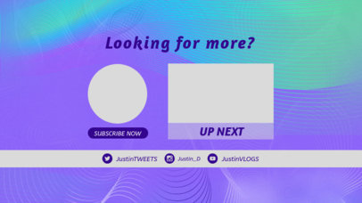 YouTube End Screen Maker with Trippy Colors