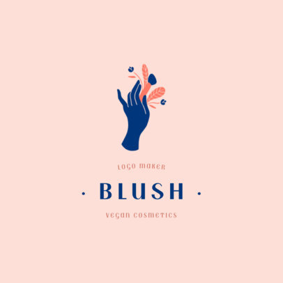 Vegan Cosmetics Logo Generator with a Delicate Style