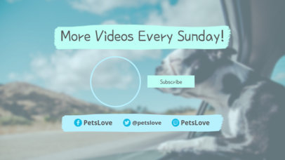 YouTube End Card Maker Featuring a Joyful Dog