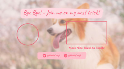 YouTube End Card Template with a Pet-Themed Surface