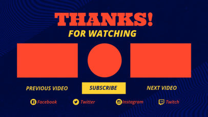 YouTube End Screen Design Template with a Color Texture Background