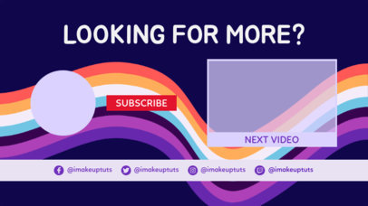 YouTube End Screen Maker with Swirling Colors 1438a