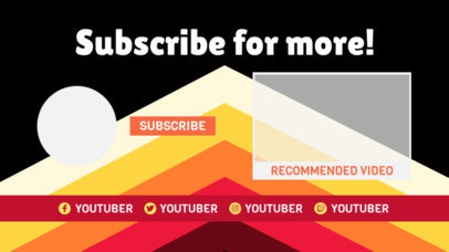 YouTube End Screen Creator with Geometric Color Shapes