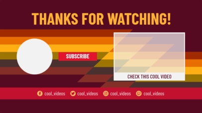YouTube End Screen Maker with Sober Colors and Dynamic Shapes 1438d