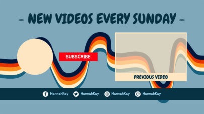 YouTube End Card Maker with a Color Ribbon Background