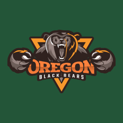 Gaming Logo Maker Featuring a Bear with Claws Around the Text 