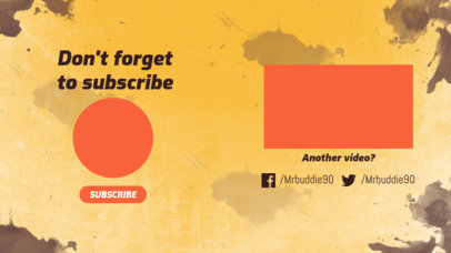 YouTube End Screen Template for Cool Vlog Channels