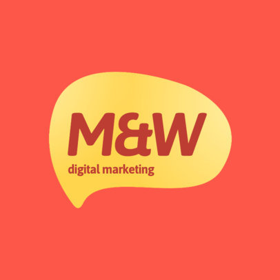 Marketing Agency Logo Maker with a Speech Balloon