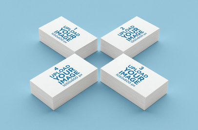 Mockup of Four Business Card Packs