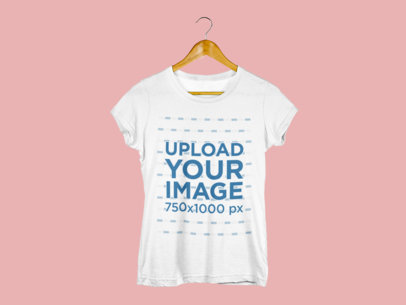 Women's T-Shirt on a Hanger T-Shirt Mockup