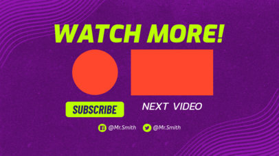  Vibrant YouTube End Card Design Template 1439c