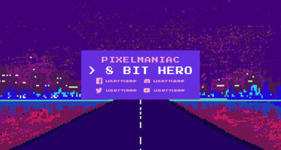 Retro Gaming Twitch Banner Design Template