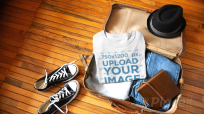 Apparel Video Featuring a T-Shirt in an Open Suitcase 13079