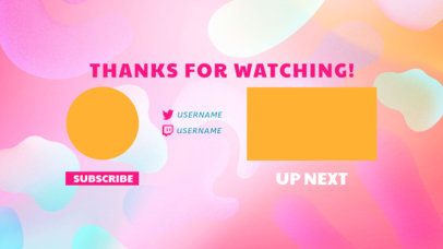 YouTube End Screen Template with Soft Colors