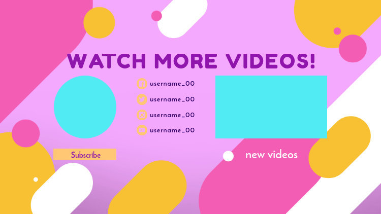 Placeit - YouTube End Card Maker With Modern Design
