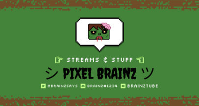 Twitch Banner Generator Featuring an 8-Bit Zombie