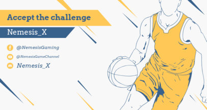 eSports Twitch Banner Template with a Basketball Theme