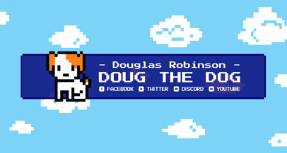 Twitch Banner Maker Featuring an 8-Bit Starred Sky 1452