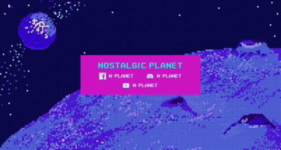 Twitch Banner Maker Featuring an 8-Bit Space Scenario