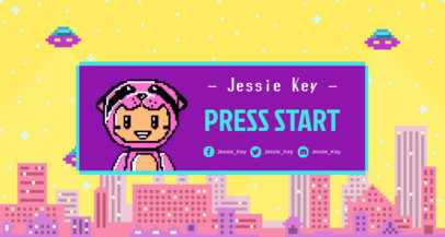 Twitch Banner Maker with Kawaii 8-Bit Characters