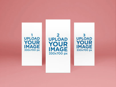  Mockup Featuring Three DL Flyers Against a Plain Background 53-el