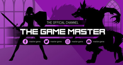 Twitch Banner Template for Adventure Gaming Channels 