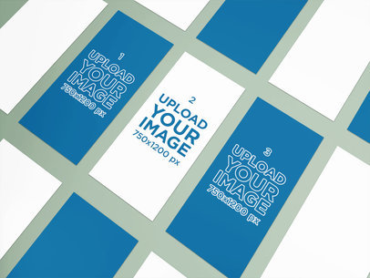 Mockup of DL Flyers Aligned in Rows