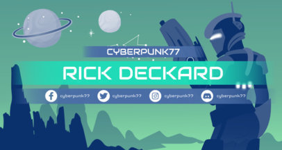 Space-Themed Twitch Banner Maker for Action Games