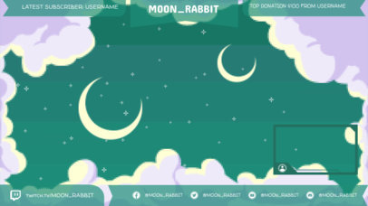 Twitch Overlay Maker with a Night Sky Pixel Art Background 1250d