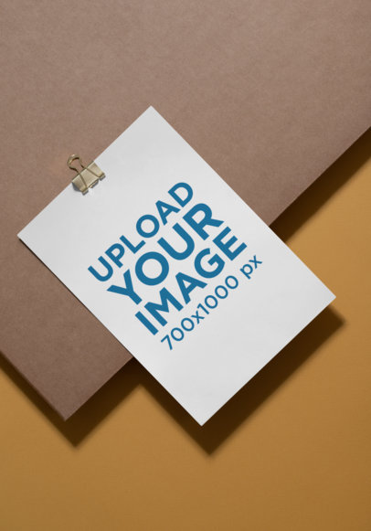 A4 Letterhead Mockup on a Minimalistic Background