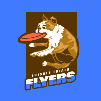 Frisbee Logo Generator with a Fun Dog Clipart