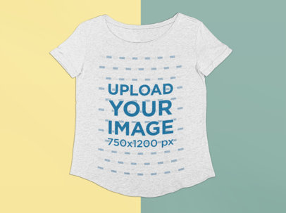 Mockup of a Flat Laid Slouchy Heather T-Shirt