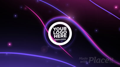 Logo Reveal Video Maker with Particles and Stripes 