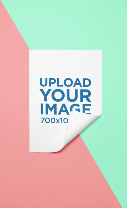 Mockup of an A4 Letterhead on a Bicolored Paper 27225